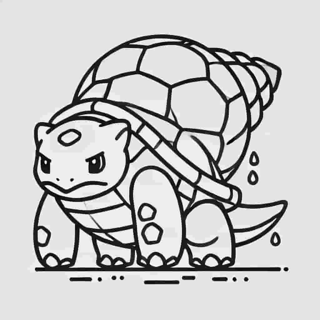 Blastoise carries a heavy shell