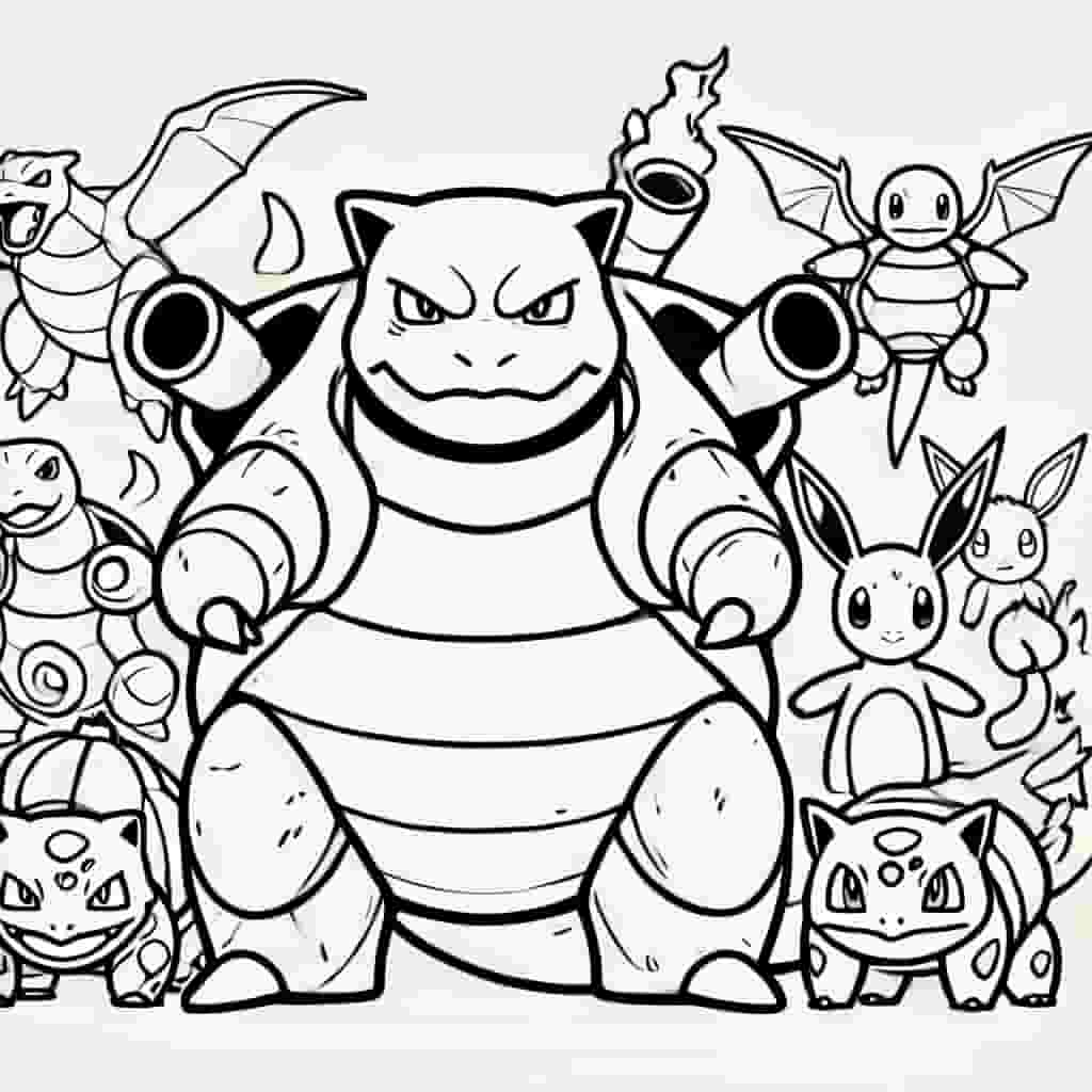 Blastoise with other pokemon