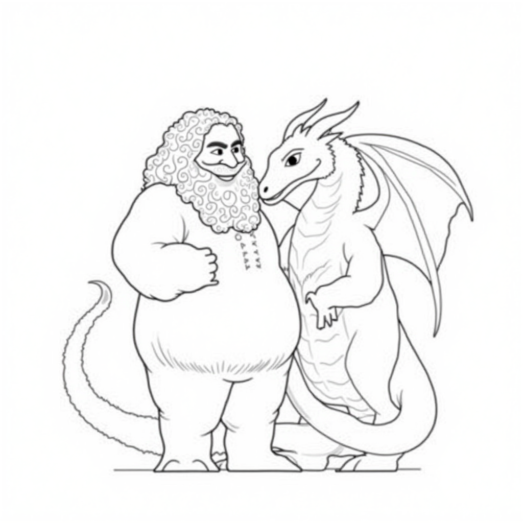 Hagrid with a dragon