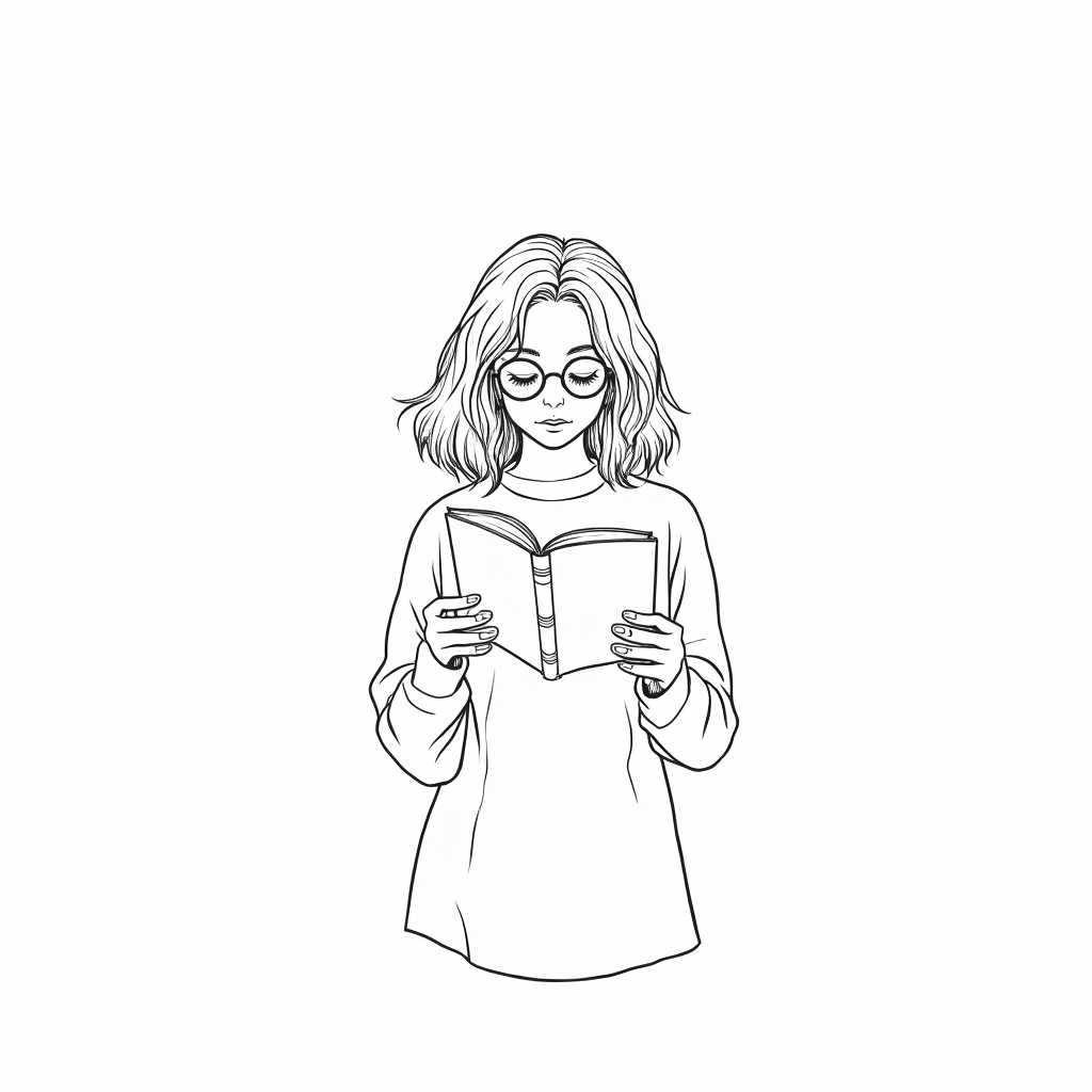 Hermione reading a book