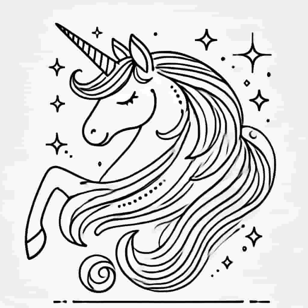 unicorn with a sparkling horn