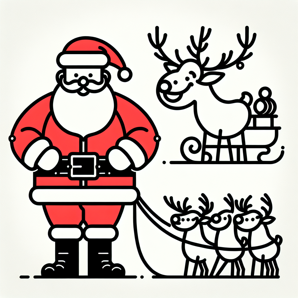 santa claus and reindeer