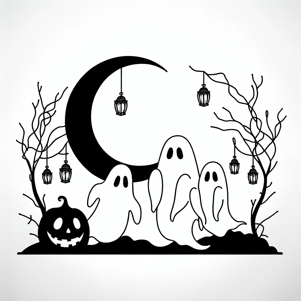 Spooky ghost decorations