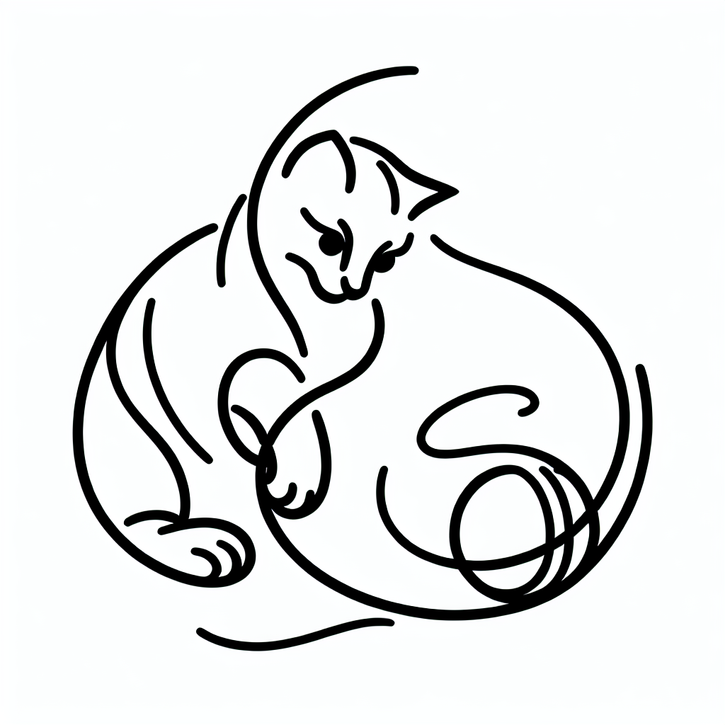 a cat play a ball