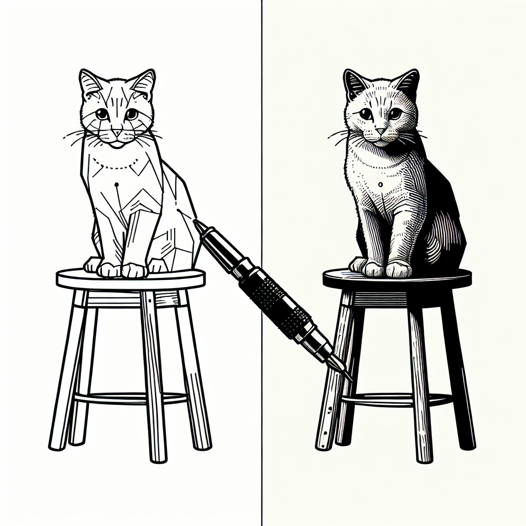 cat sit in a stool