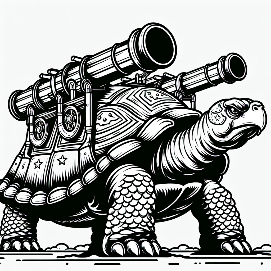 giant turtle with cannons