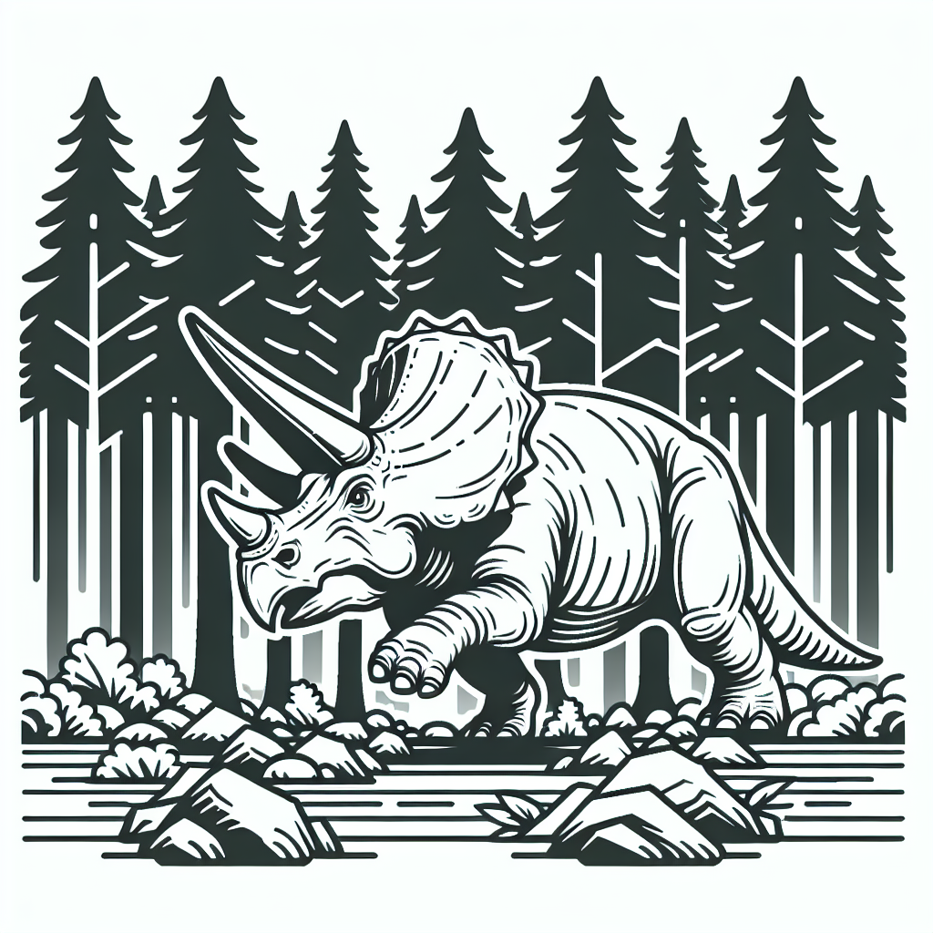 triceratops stomp in the forest