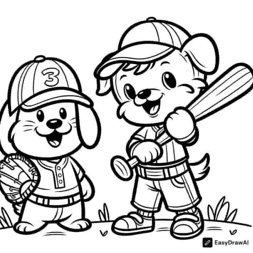 Snoopy playing baseball with Charlie Brown