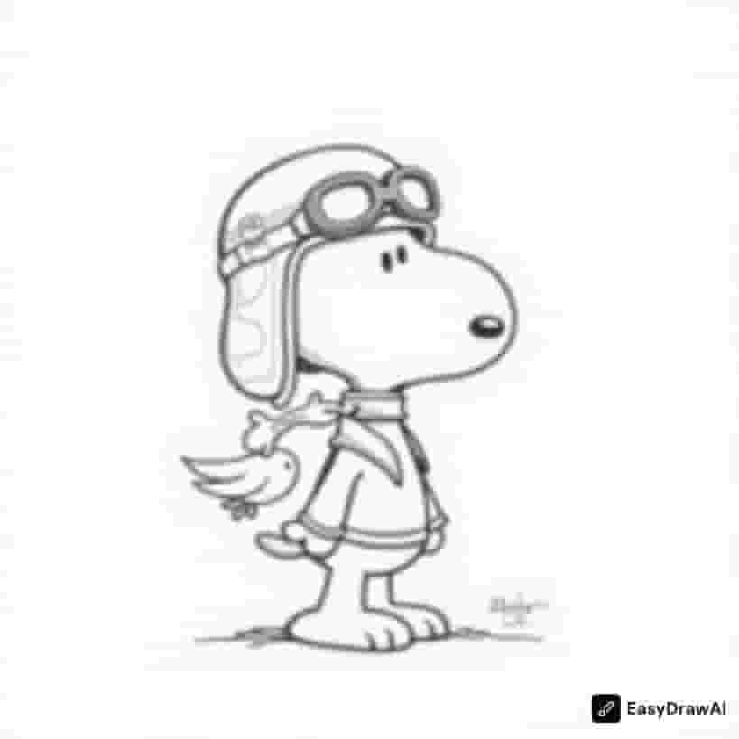 Snoopy dressed as a World War I flying ace