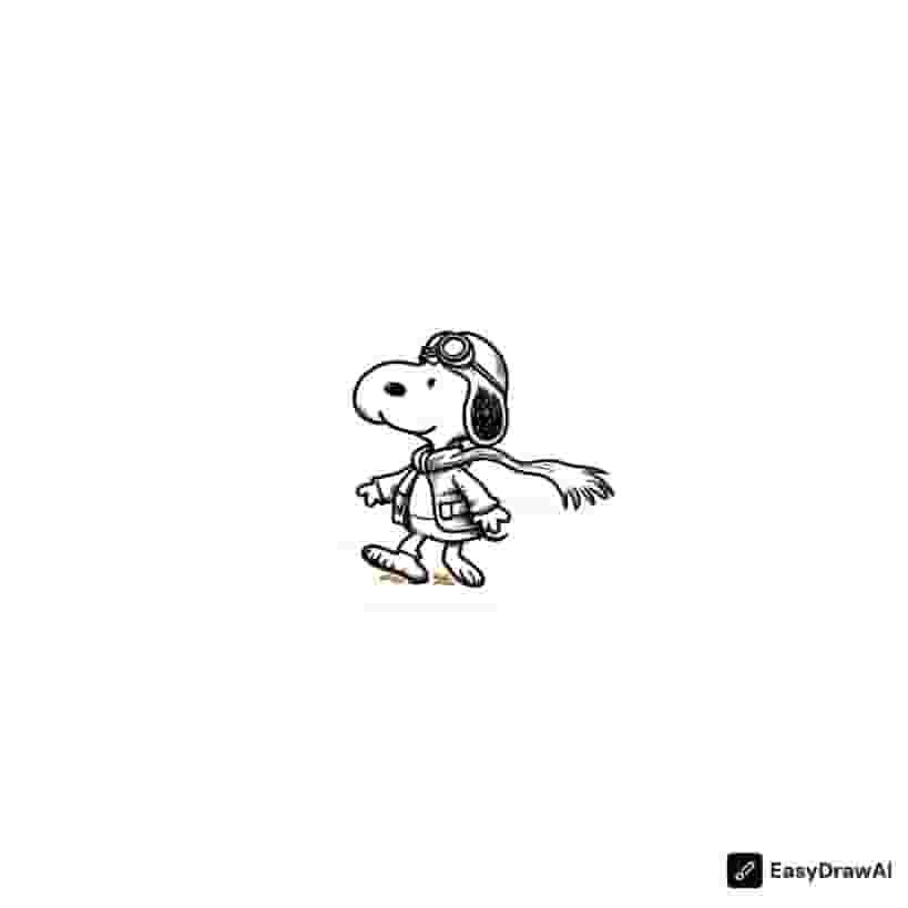 Snoopy dressed as a World War I Flying Ace