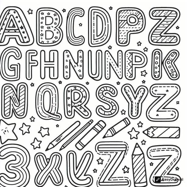 Words & Letters coloring pages