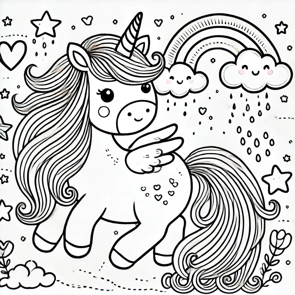 unicorn coloring pages