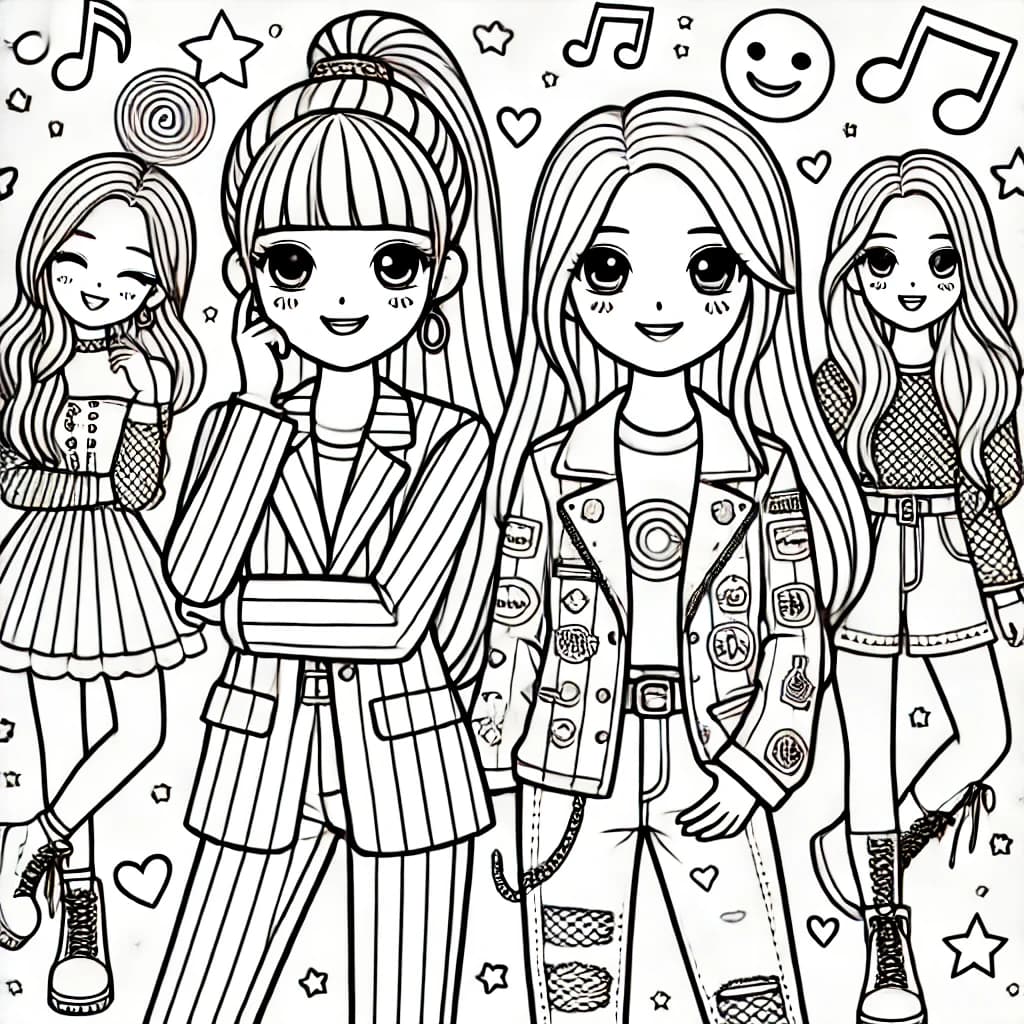 jennie 宁艺卓 coloring pages