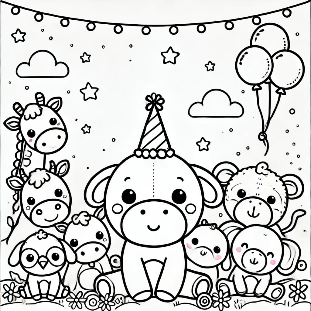 cute baby animals coloring pages