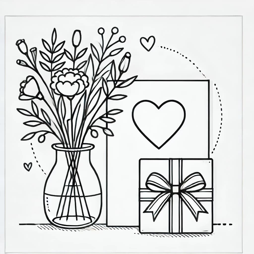 a mothers day gift coloring pages