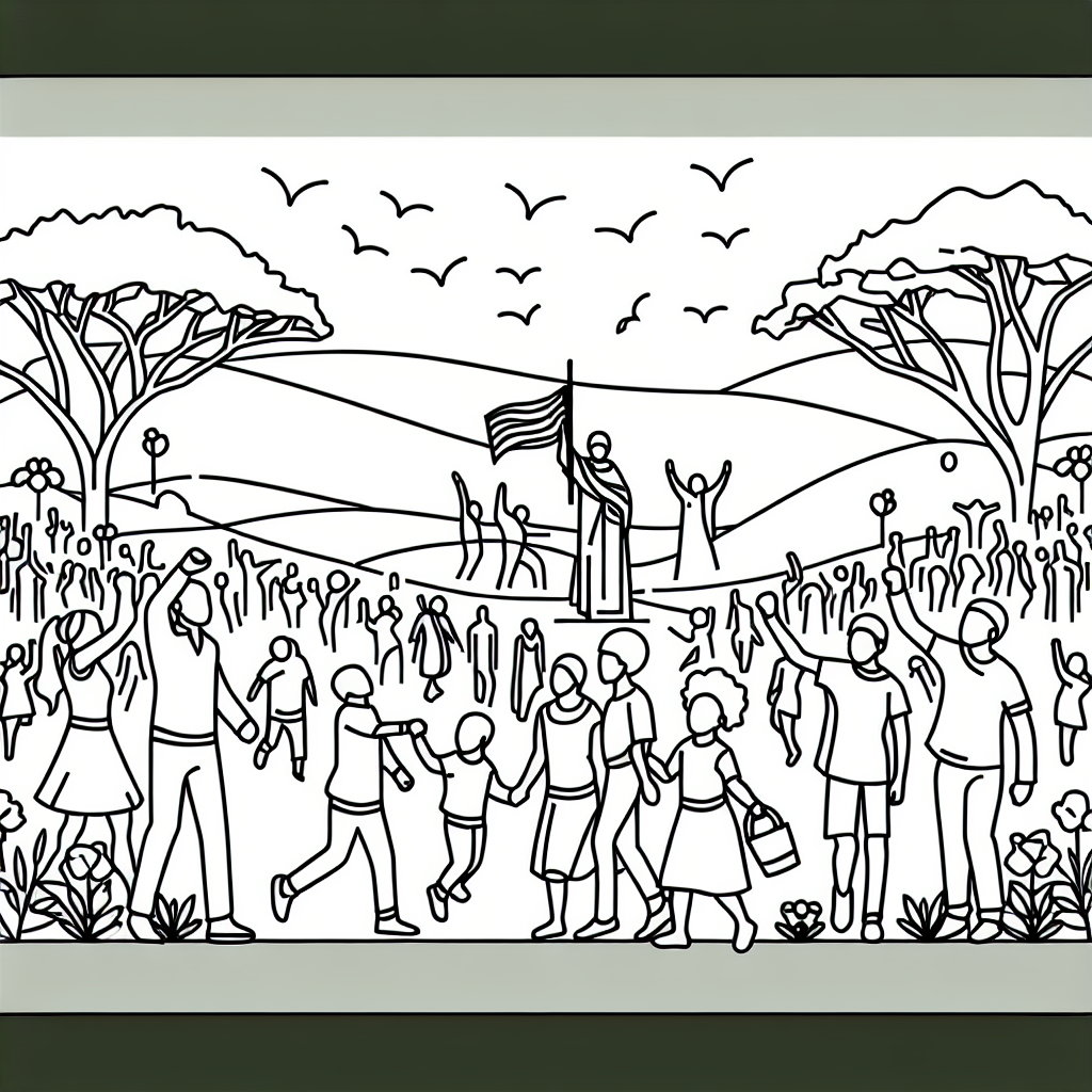 celebrating freedom day coloring pages