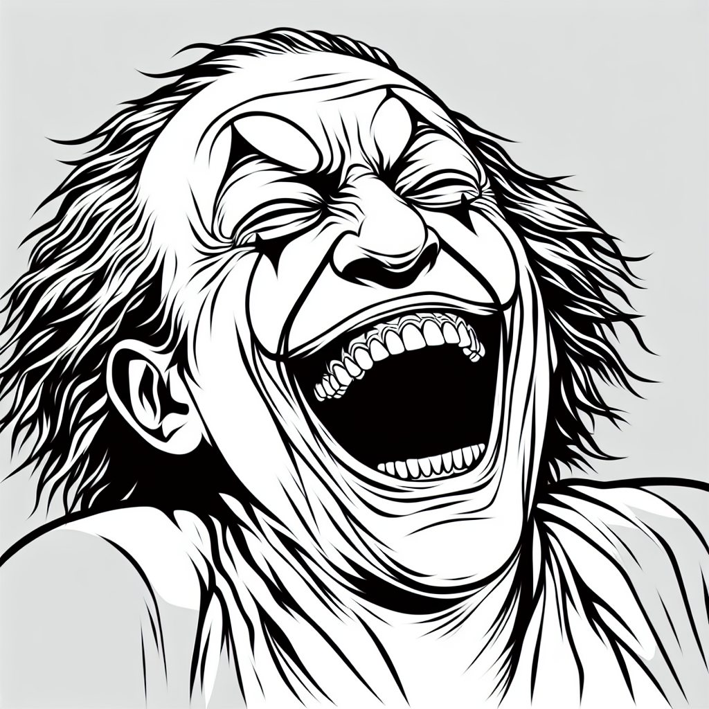 joker laughing maniacally coloring pages