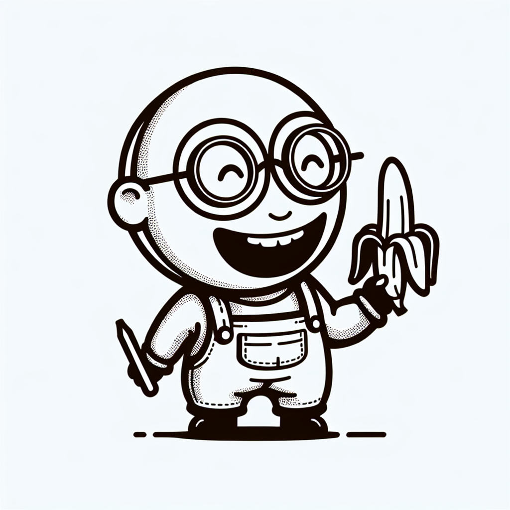 minion banana joy coloring pages