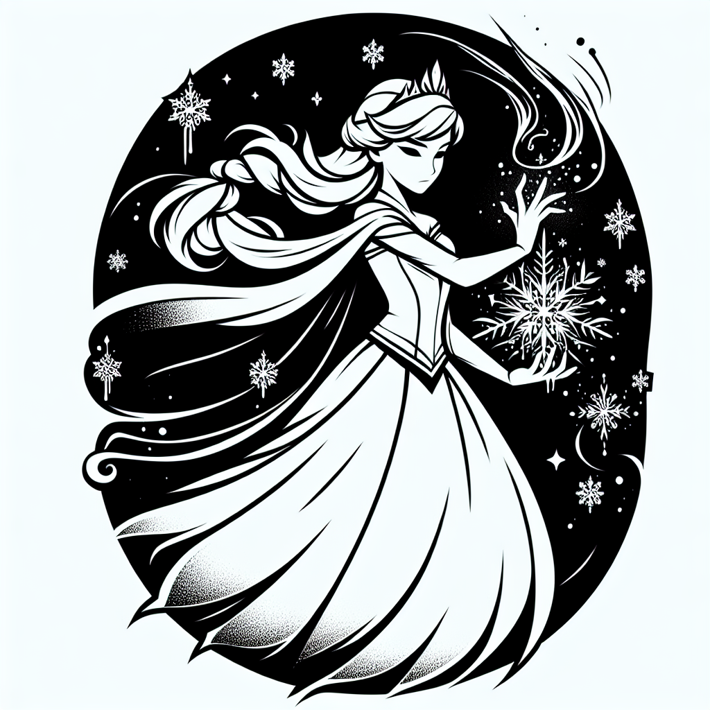 ice powers princess theme coloring pages