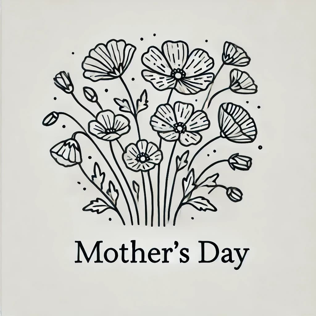 flowers for mother's day coloring pages