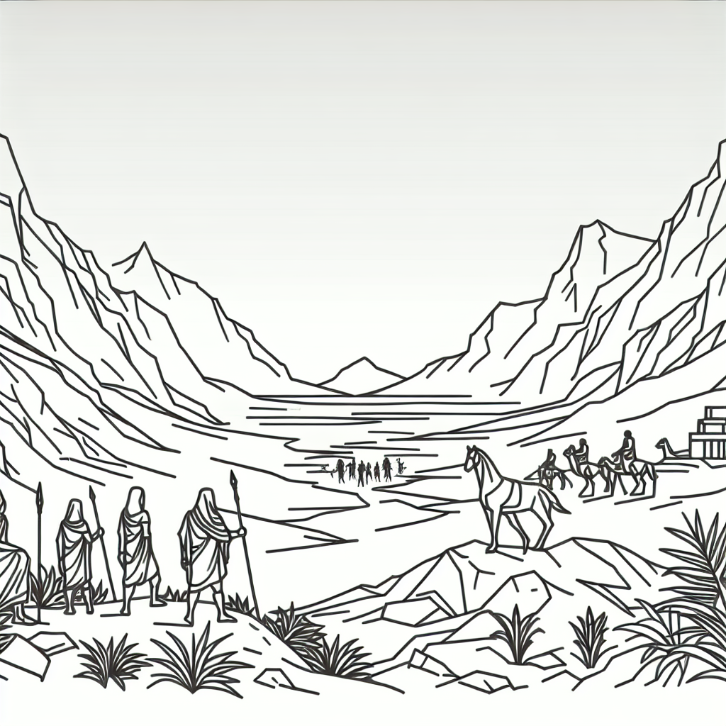 roaming in ancient lands coloring pages