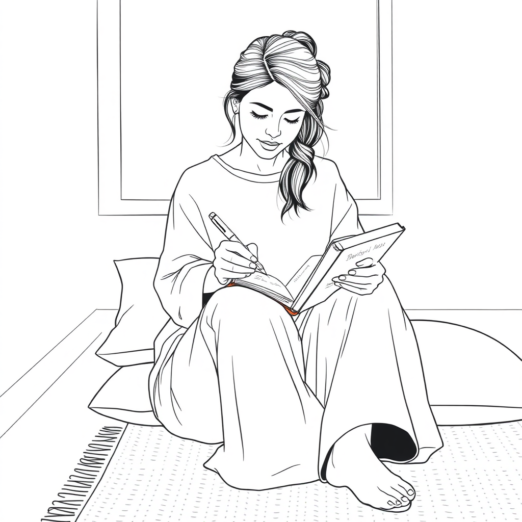 gratitude journal writing coloring pages