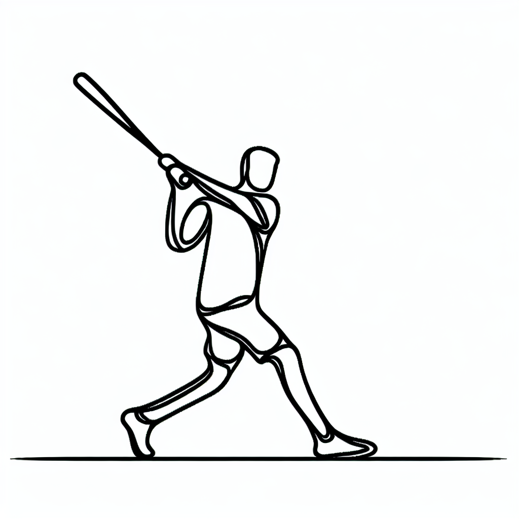 swing the baseball bat coloring pages