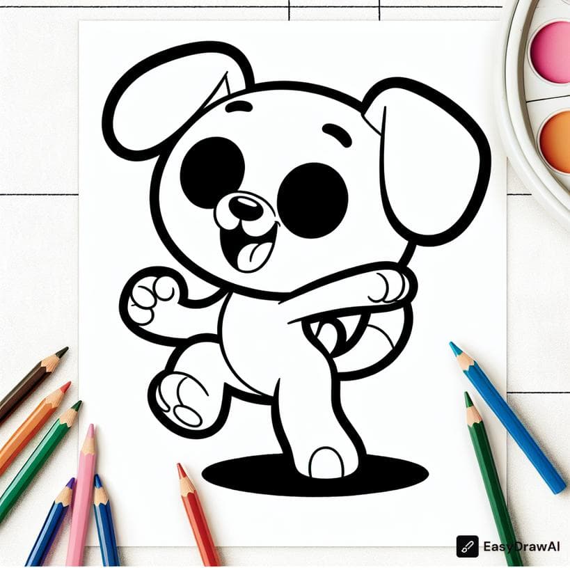 Snoopy dancing joyfully coloring pages