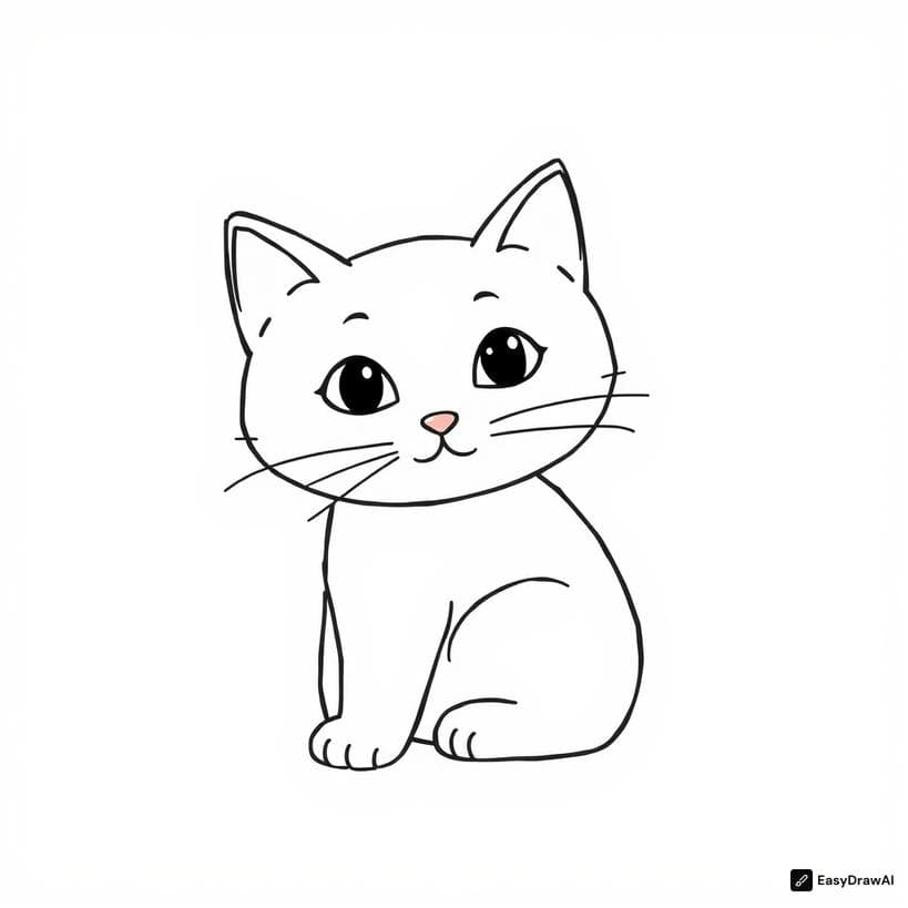 cat cut coloring pages