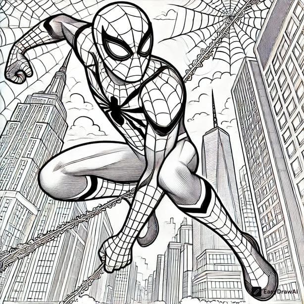 spiderman marvel coloring pages