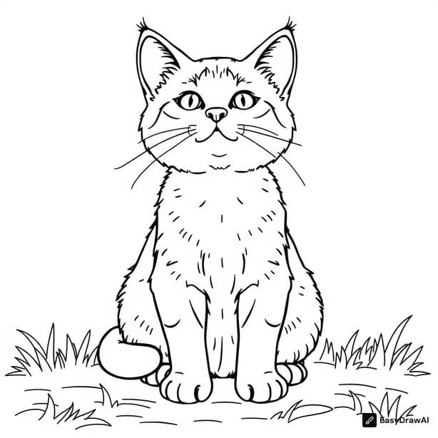 a cat coloring pages